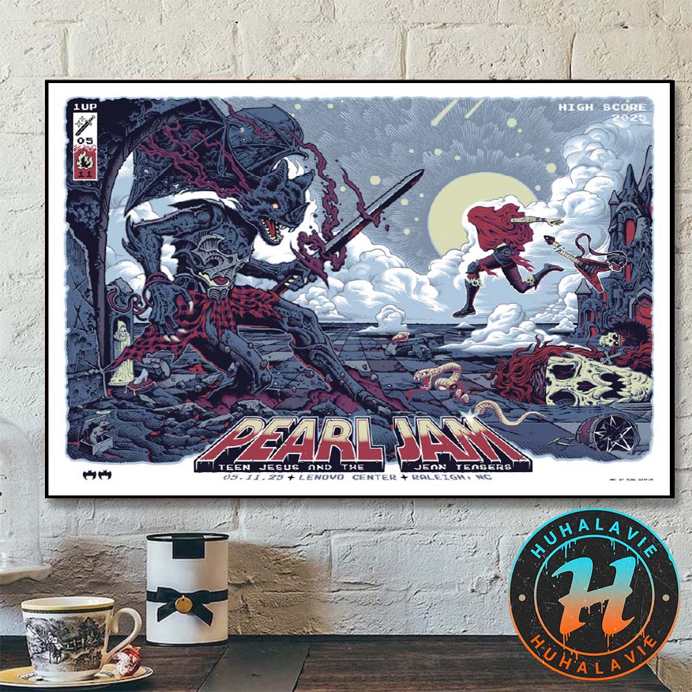Pearl Jam Raleigh North Carolina Night 1 Event Poster On May 11 2025 At Lenovo Center Art Mike Sutfin Home Decor Poster Canvas Pearl Jam Raleigh North Carolina Night 1 Event Poster On May 11 2025 At Lenovo Center Art Mike Sutfin Home Decor Poster Canvas
