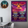 Bonnaroo Music And Arts Festival Manchester Tennessee Poster Full Lineup On June 12-15 2025 Home Decor Poster Canvas