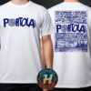 Glastonbury Festival 2025 Full Lineup Poster In Pilton At Worthy Farm On June 25th-29th 2025 Two Sided Print T-Shirt
