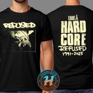 Refused Band Umea Hardcore Photo 1991-2025 Two Sided Print Unisex T-Shirt