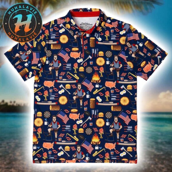 Ron Swanson’s Polo Of Greatness RSVLTS Cover Summer Gift For Fan Golf Polo Shirt