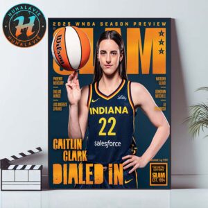 SLAM 256 Orange The Metal Editions Magazine Cover Caitlin Clark Dialed In Indiana Fever 2025 WNBA Season Preview Home Decor Poster Canvas