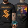 Sepultura Celebrating Life Through Death Brazilian Farewell Tour 2025 Dates List Kicked Off In Brasilia DF On May 23 2025 T-Shirt