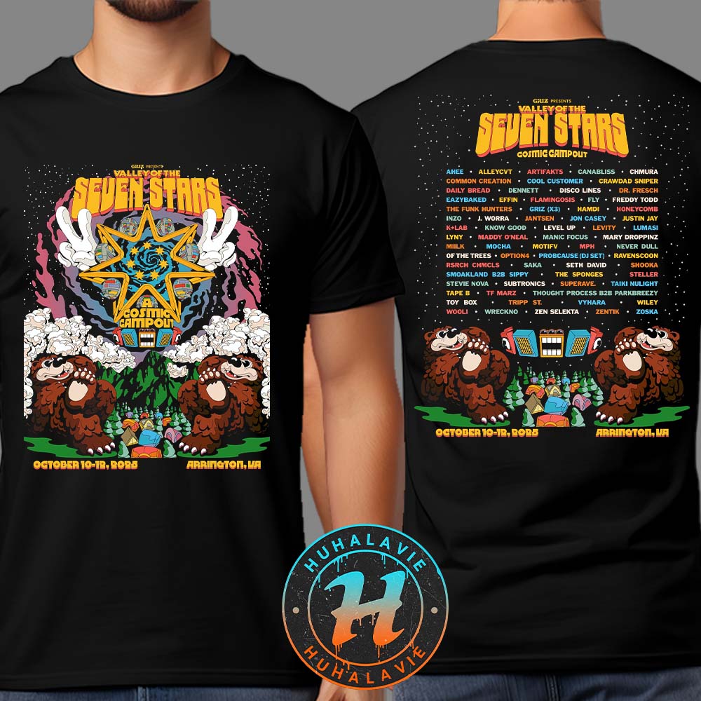 Seven Stars Festival Arrington VA Poster Full Lineup On October 10-12 2025 Two Sided Print Unisex T-Shirt Seven Stars Festival Arrington VA Poster Full Lineup On October 10-12 2025 Two Sided Print Unisex T-Shirt