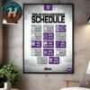 St Cloud State Huskies Womens Ice Hockey 2025-26 WCHA Conference Season Schedule Home Decor Poster Canvas