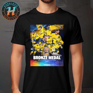 Swedish National Mens Ice Hockey Back-To-Back Bronze Medal 2025 IIHF Ice Hockey World Championship T-Shirt