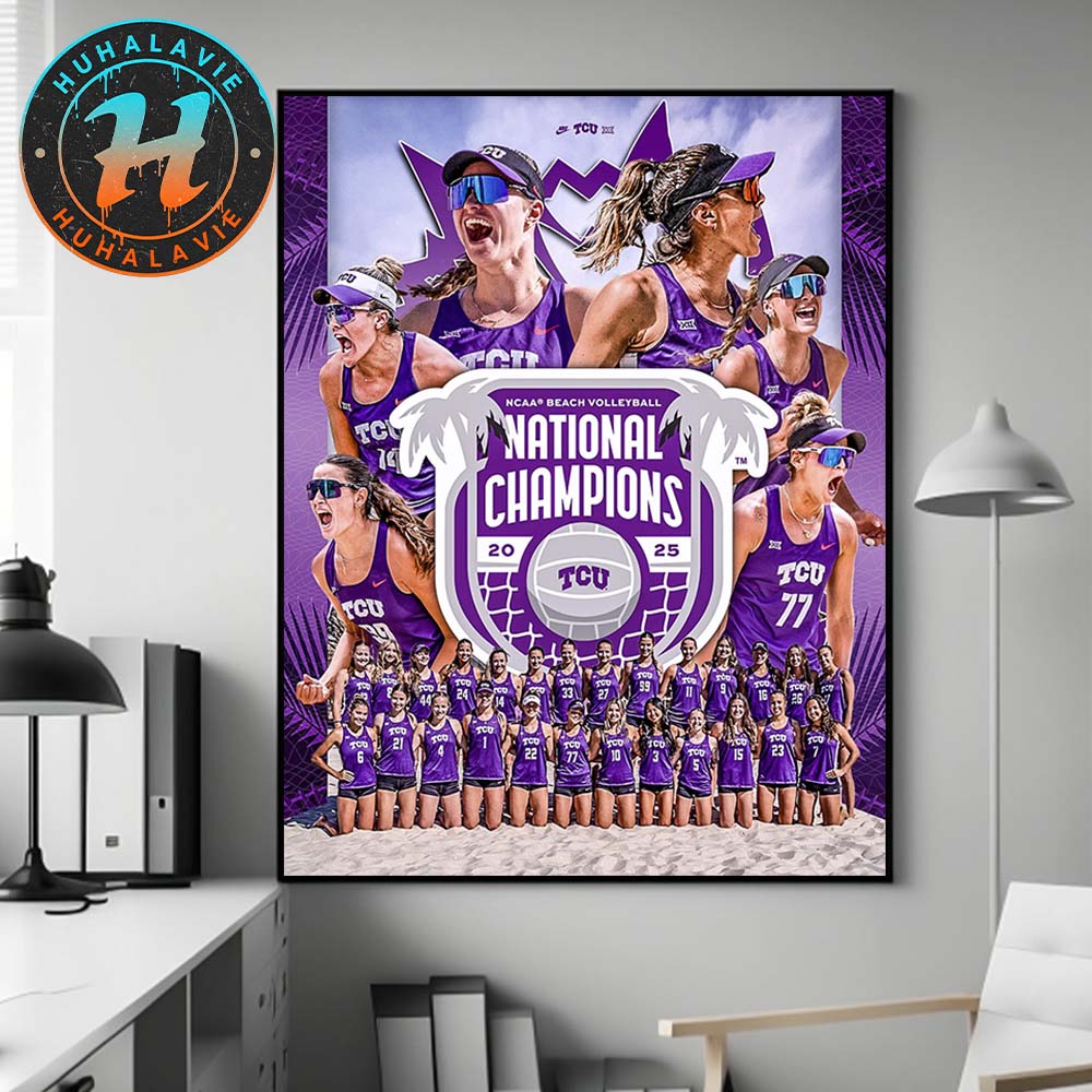 TCU Horned Frogs National Champions 2025 Women's Beach Volleyball NCAA National Championship Home Decor Poster Canvas TCU Horned Frogs National Champions 2025 Women's Beach Volleyball NCAA National Championship Home Decor Poster Canvas