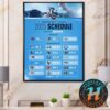 Tampa Bay Buccaneers NFL 2025 Season Schedule Home Decor Poster Canvas