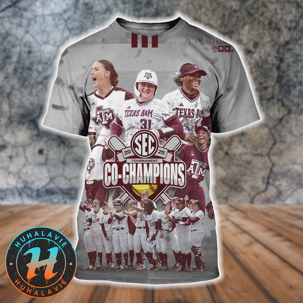 Texas A&M Aggies Softball Named To 2025 SEC Tournament Co-Champions All Over Print Shirt Texas A&M Aggies Softball Named To 2025 SEC Tournament Co-Champions All Over Print Shirt