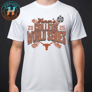 Texas Longhorns Softball 2025 NCAA Women’s College World Series Cut Off White Unisex T-Shirt