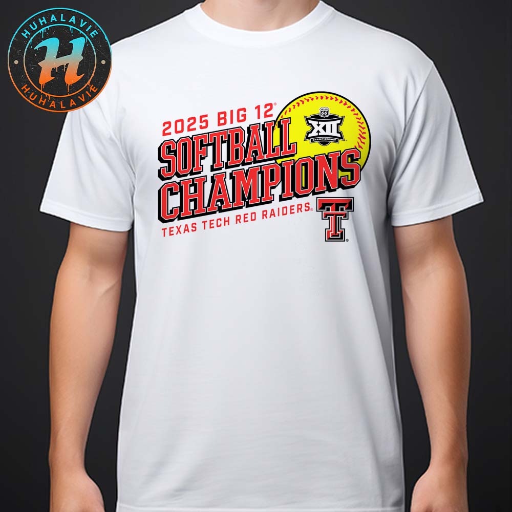 Texas Tech Red Raiders Softball Champions 2025 Big 12 Softball Conference Tournament Unisex T-Shirt Texas Tech Red Raiders Softball Champions 2025 Big 12 Softball Conference Tournament Unisex T-Shirt