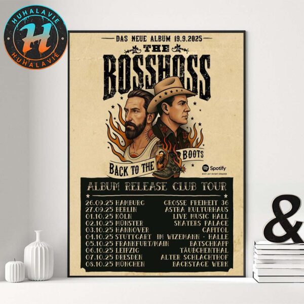 The BossHoss Back To The Boots Album Release Club Tour 2025 Kicks Off In Hamburg DE On September 26 2025 Home Decor Poster Canvas