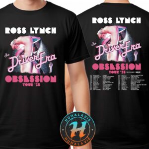 The Driver Era Obsession World Tour 2025 Dates List Cover Ross Lynch Two Sided Print Vintage T-Shirt