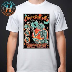The Offspring Adelaide South Australia Band Poster At Adelaide Entertainment Centre On Sunday 4th May 2025 Unisex T-Shirt