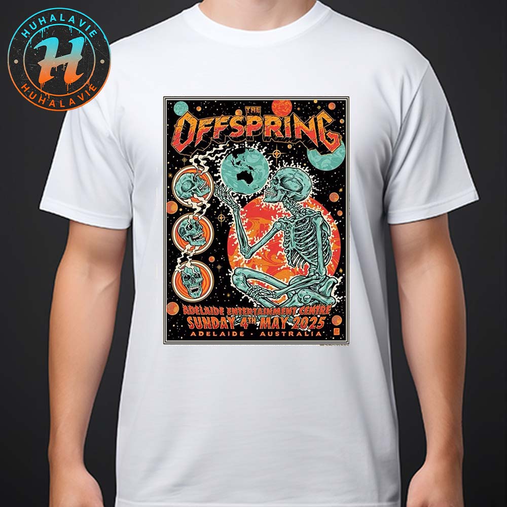 The Offspring Adelaide South Australia Band Poster At Adelaide Entertainment Centre On Sunday 4th May 2025 Unisex T-Shirt The Offspring Adelaide South Australia Band Poster At Adelaide Entertainment Centre On Sunday 4th May 2025 Unisex T-Shirt