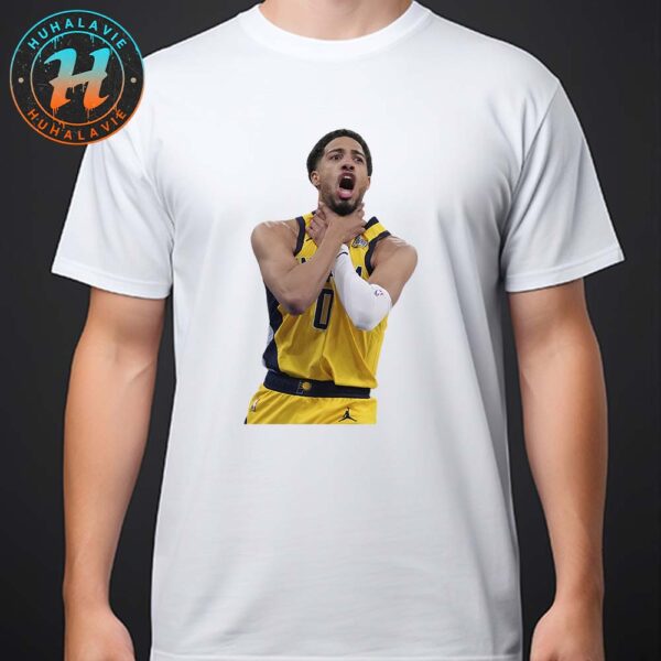 Tyrese Haliburton Choke Sign Celebration Before Eastern Conference Finals Game 1 Win Unisex T-Shirt