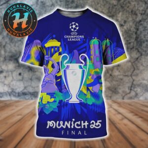UCL Official Munich 25 Final UEFA Champions League 2025 All Over Print Shirt