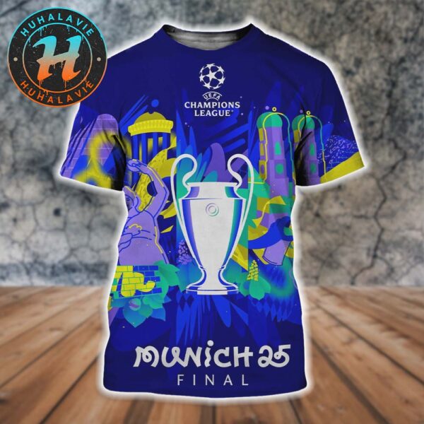 UCL Official Munich 25 Final UEFA Champions League 2025 All Over Print Shirt
