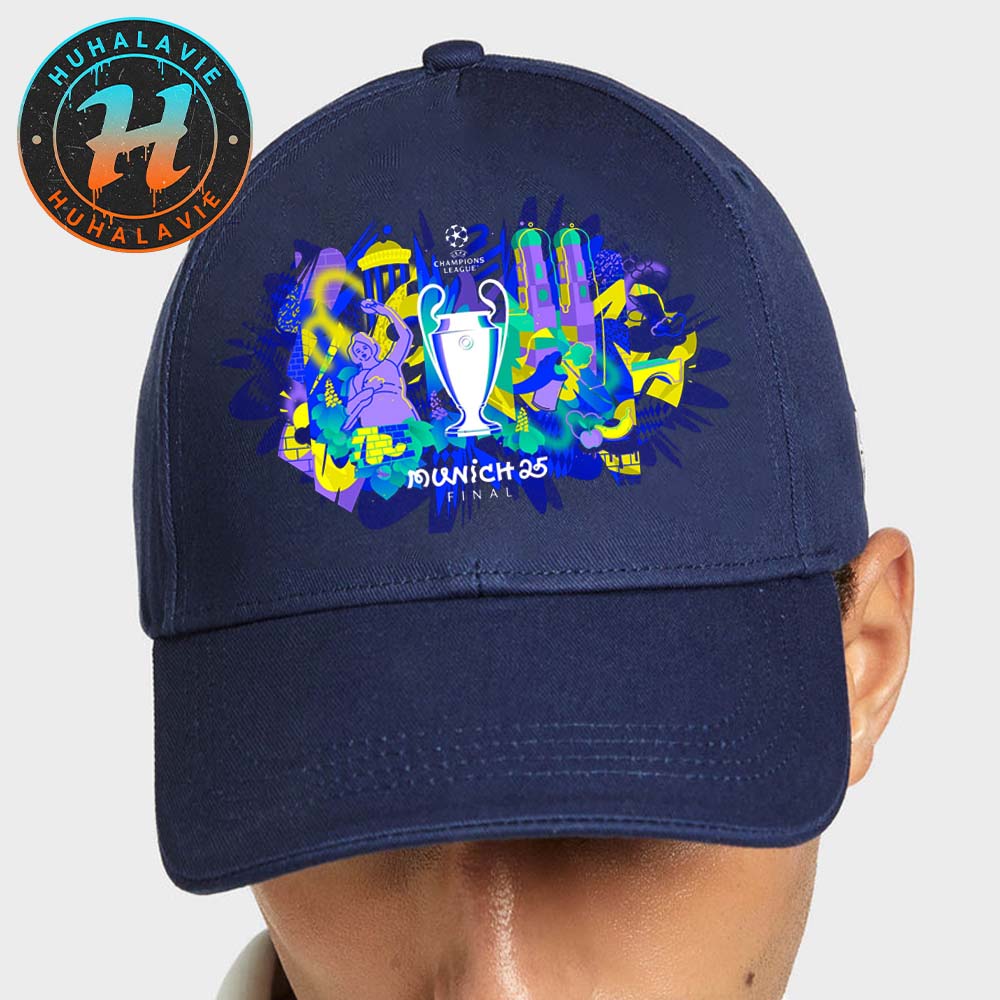 UCL Official Munich 25 Final UEFA Champions League 2025 Classic Cap Snapback Hat UCL Official Munich 25 Final UEFA Champions League 2025 Classic Cap Snapback Hat
