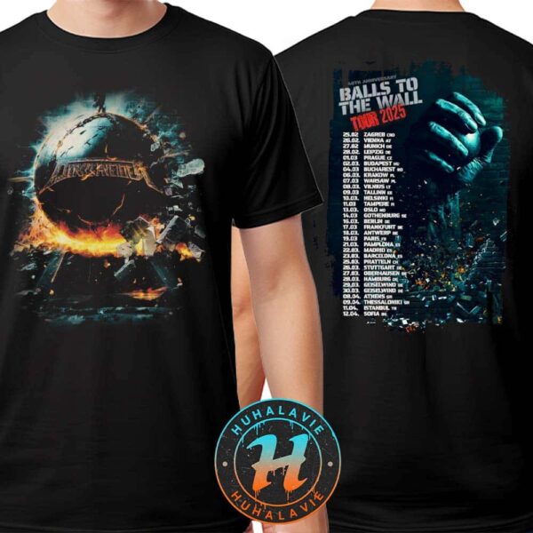 Udo Dirkschneider 40th Anniversary Balls To The Wall Tour 2025 Merch Two Sided Print Unisex T-Shirt