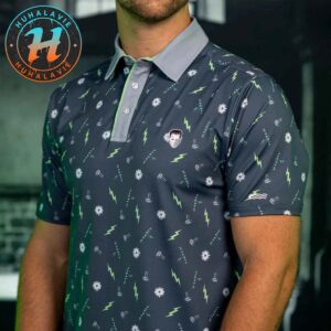 Universal Monsters Bolts And Volts RSVLTS Summer Vacation Polo Shirt