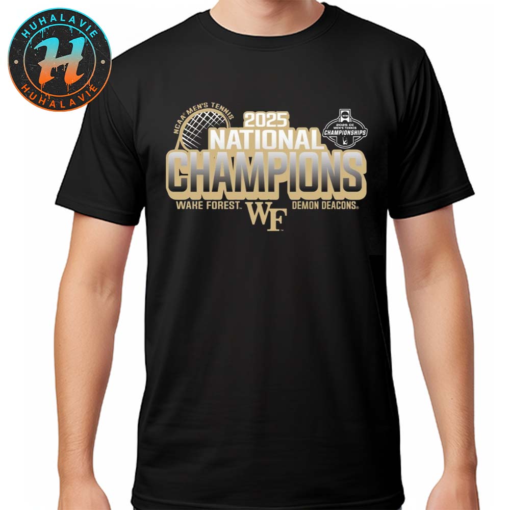 Wake Forest University NCAA DI Men’s Tennis 2025 National Champions Unisex T-Shirt Wake Forest University NCAA DI Men’s Tennis 2025 National Champions Unisex T-Shirt