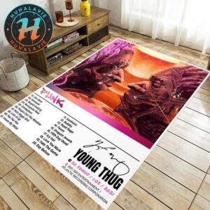 Young Thug Punk Album Tracklist Cover Gift For Fan Music Rug Carpet