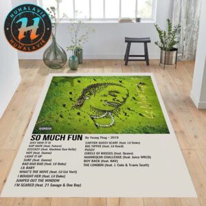 Young Thug Tracklist Album Cover So Much Fun Gift For Fan Rug Carpet