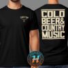 Zach Top Cold Beer And Country Music Tour 2025 Merch Tee Start In Omaha NE On Jan 16 2025 Two Sided Print T-Shirt