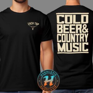 Zach Top Cold Beer And Country Music Tour 2025 Merch Tee Two Sided Print Unisex T-Shirt