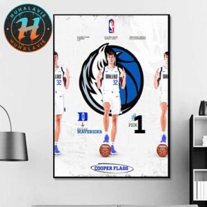 2025 NBA Draft Dallas Mavericks Select Cooper Flagg With The Round 1 Pick 1 Home Decor Poster Canvas