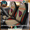 Arizona Cardinals NFL x Gucci Luxury Pattern Car Seat Covers
