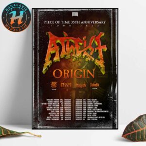 Atheist Band Piece Of Time 35th Anniversary Tour 2025 Dates List Start In Warszawa Poland On September 4 Home Decor Poster Canvas
