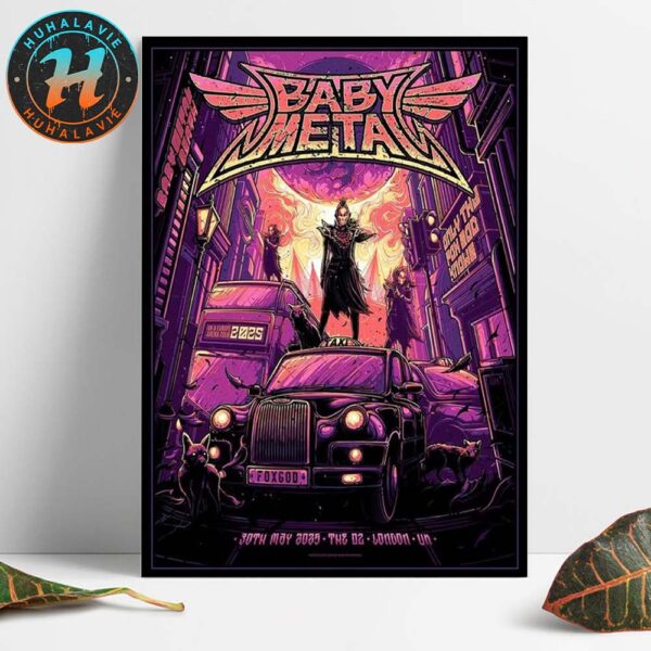 BABYMETAL In Lodon UK Pop Up Exclusive Poster On May 30th 2025 At The O2 Arena Home Decor Poster Canvas