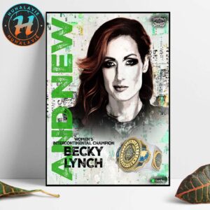 Becky Lynch And New Womens Intercontinental Champion 2025 WWE Money In The Bank Home Decor Poster Canvas