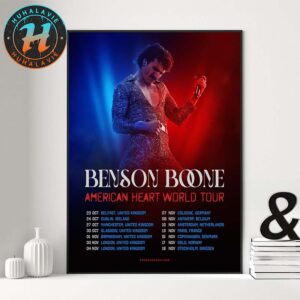 Benson Boone American Heart Tour 2025 For October And November List Home Decor Poster Canvas