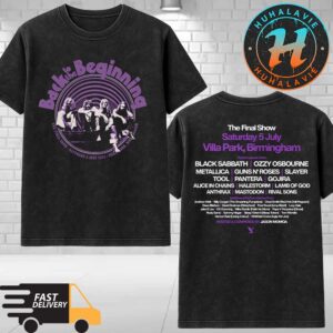 Black Sabbath And Ozzy Osbourne Back To The Beginning Merch Tee The Final Show On July 5 2025 At Villa Park Birmingham Two Sided Washed T-Shirt
