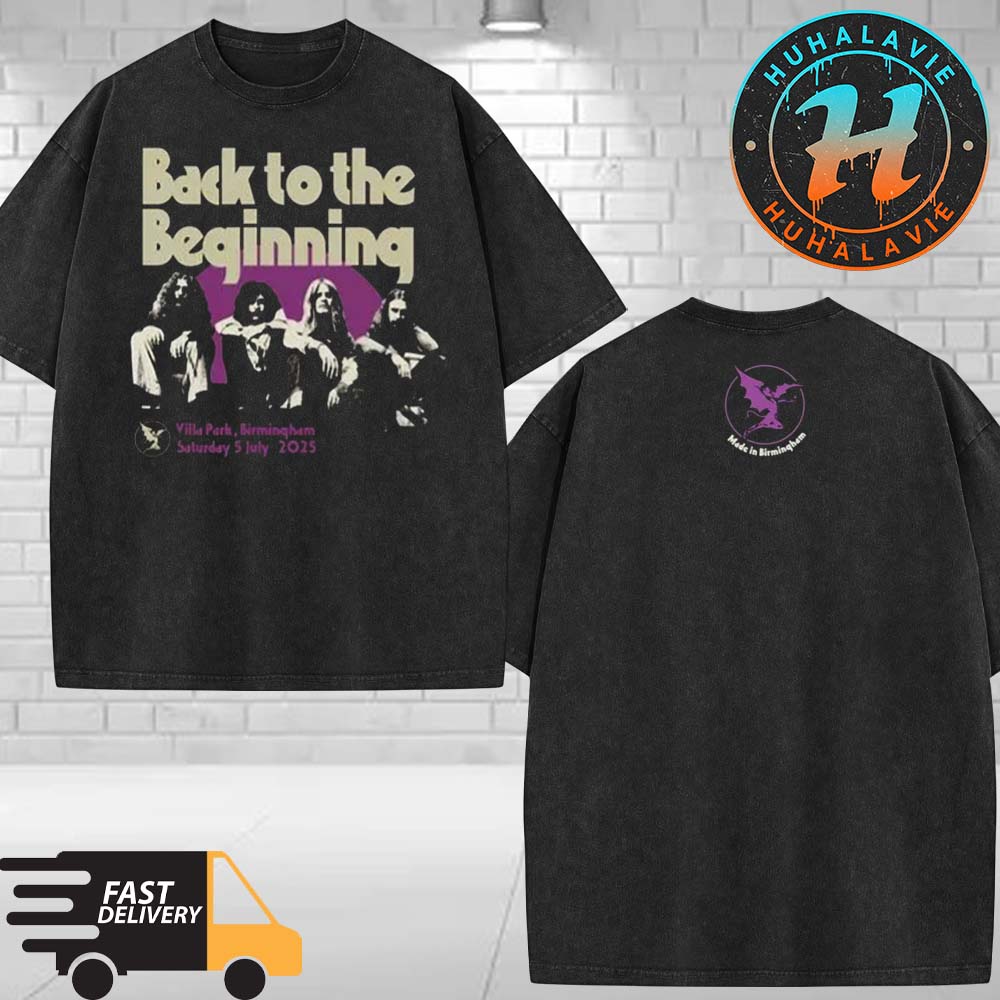 Black Sabbath Back To The Beginning Exclusive Tee Villa Park Birmingham Stadium On July 5 The Final Show 2025 Washed T-Shirt Black Sabbath Back To The Beginning Exclusive Tee Villa Park Birmingham Stadium On July 5 The Final Show 2025 Washed T-Shirt