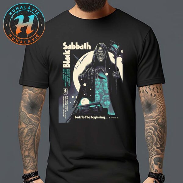 Black Sabbath Skeleton Tee Back To The Beginning 2025 The Final Show At Villa Park Birmingham On July 5 2025 Black T-Shirt
