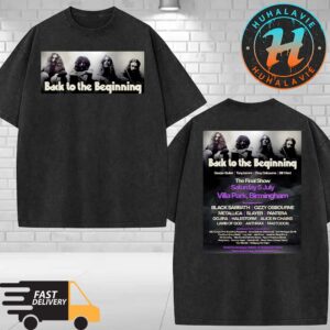 Black Sabbath Villa Park Birmingham Full Lineup Back To The Beginning The Final Show On July 5 2025 Two Sided Print Washed T-Shirt