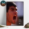 Carlos Alcaraz Comes Back From Two Sets Down To Defend His French Open Champions Title Home Decor Poster Canvas