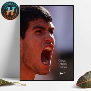 Cabeza Corazon Historia Nike Carlos Alcaraz Champions 2025 Roland-Garros Home Decor Poster Canvas