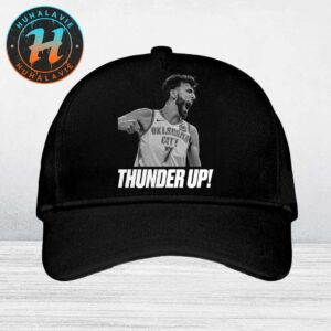 Chet Holmgren Thunder Up Oklahoma City Thunder Celebration 2025 NBA Finals Champions Snapback Hat Classic Cap