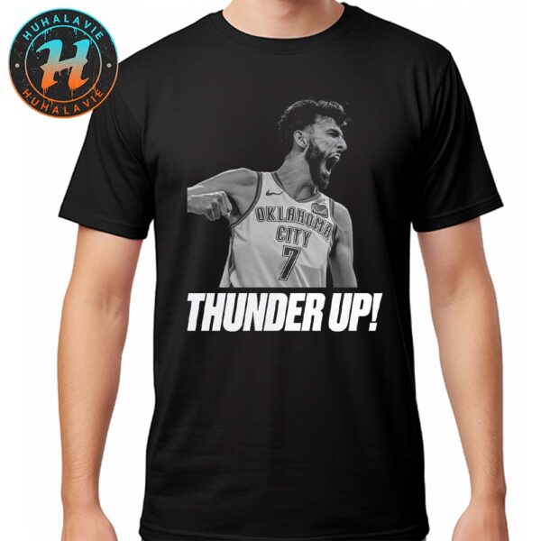 Chet Holmgren Thunder Up Oklahoma City Thunder Celebration 2025 NBA Finals Champions T-Shirt