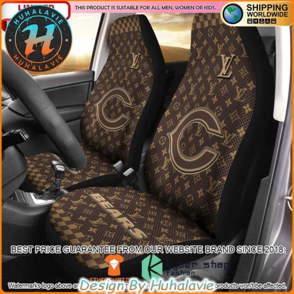 Chicago Bears NFL x Louis Vuitton Luxury Car Seat Covers