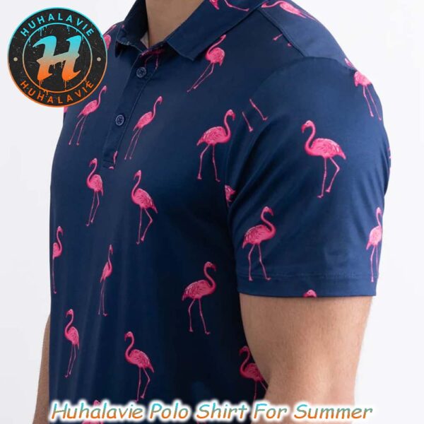 Classy Mingo Pattern Navy Background YATTA Golf Polo Shirt