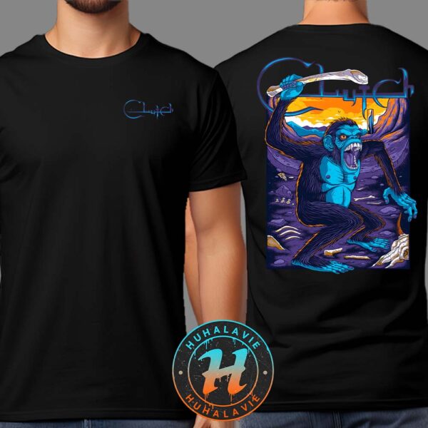 Clutch Band Ann Arbor MI Merch Tee At Michigan Theater On June 20 2025 Artwork By Mazza Two Sided Print Unisex T-Shirt