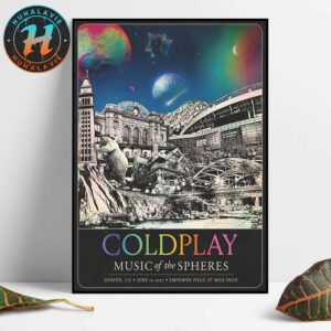 Coldplay Denver CO Music Of The Spheres Limited Edition Tour Poster At Empower Field at Mile High On June 10 2025 Home Decor Poster Canvas