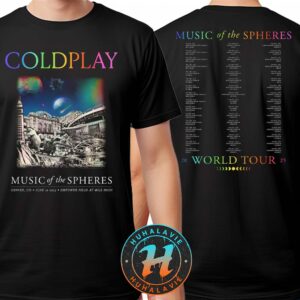 Coldplay Denver CO Music Of The Spheres Limited Edition Tour Tee At Empower Field at Mile High On June 10 2025 Vintage T-Shirt