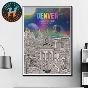 Coldplay Denver CO One Show Poster On June 10 At Empower Field at Mile High Music Of The Spheres Tour 2025 Home Decor Poster Canvas